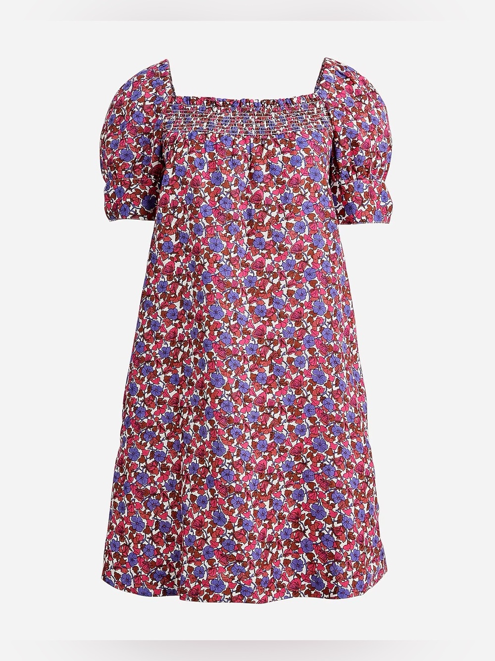 J. Crew Afternoon linen dress in berry floral